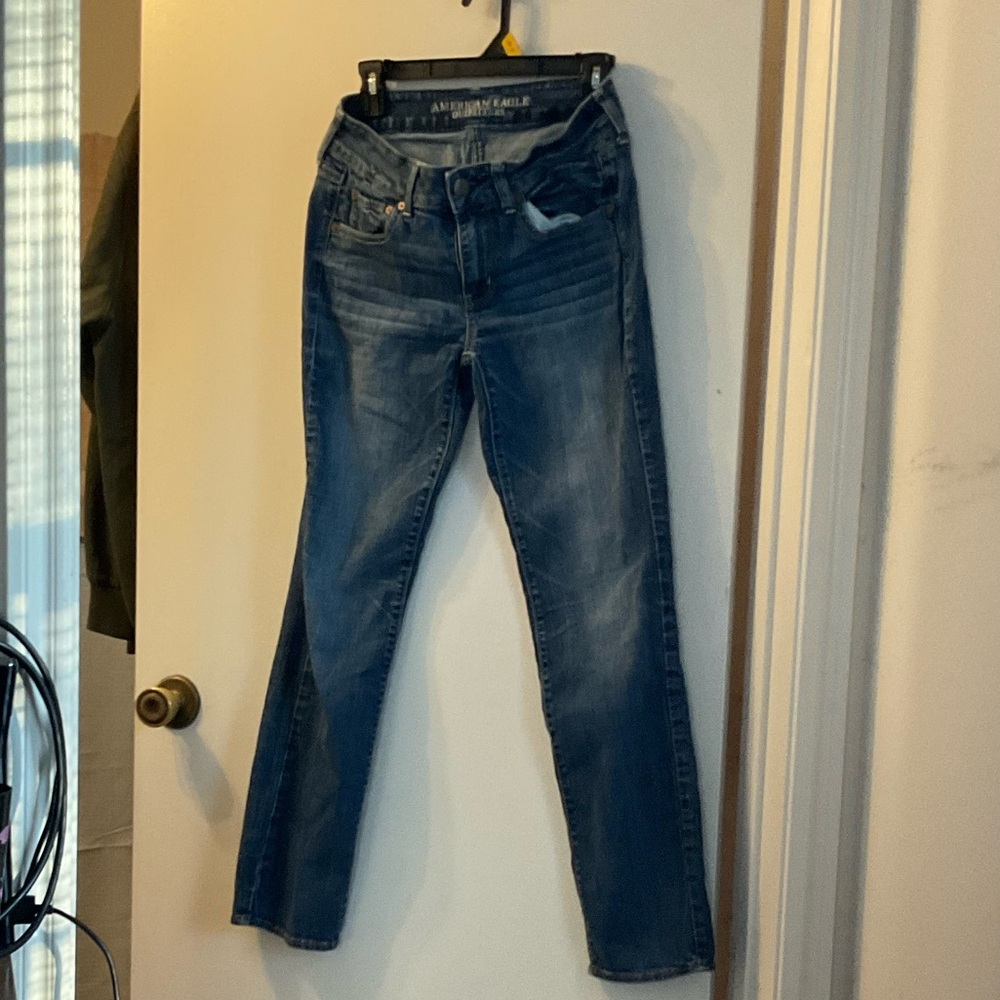 American Eagle Outfitters Women's Dark Blue Skinny Jeans